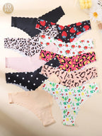 Women’s Seamless Triangle Panties | Wavy Edge | Soft Breathable Fabric | Comfortable Sexy Fit | 10-Pack