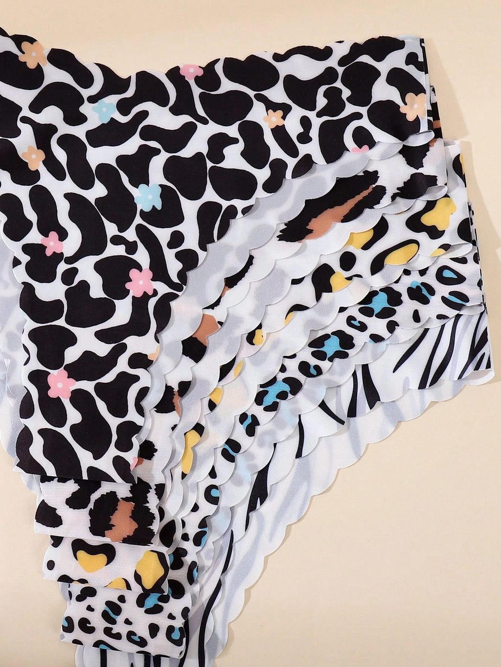 Women’s Seamless Triangle Panties | Wavy Edge | Soft Breathable Fabric | Comfortable Sexy Fit | 10-Pack