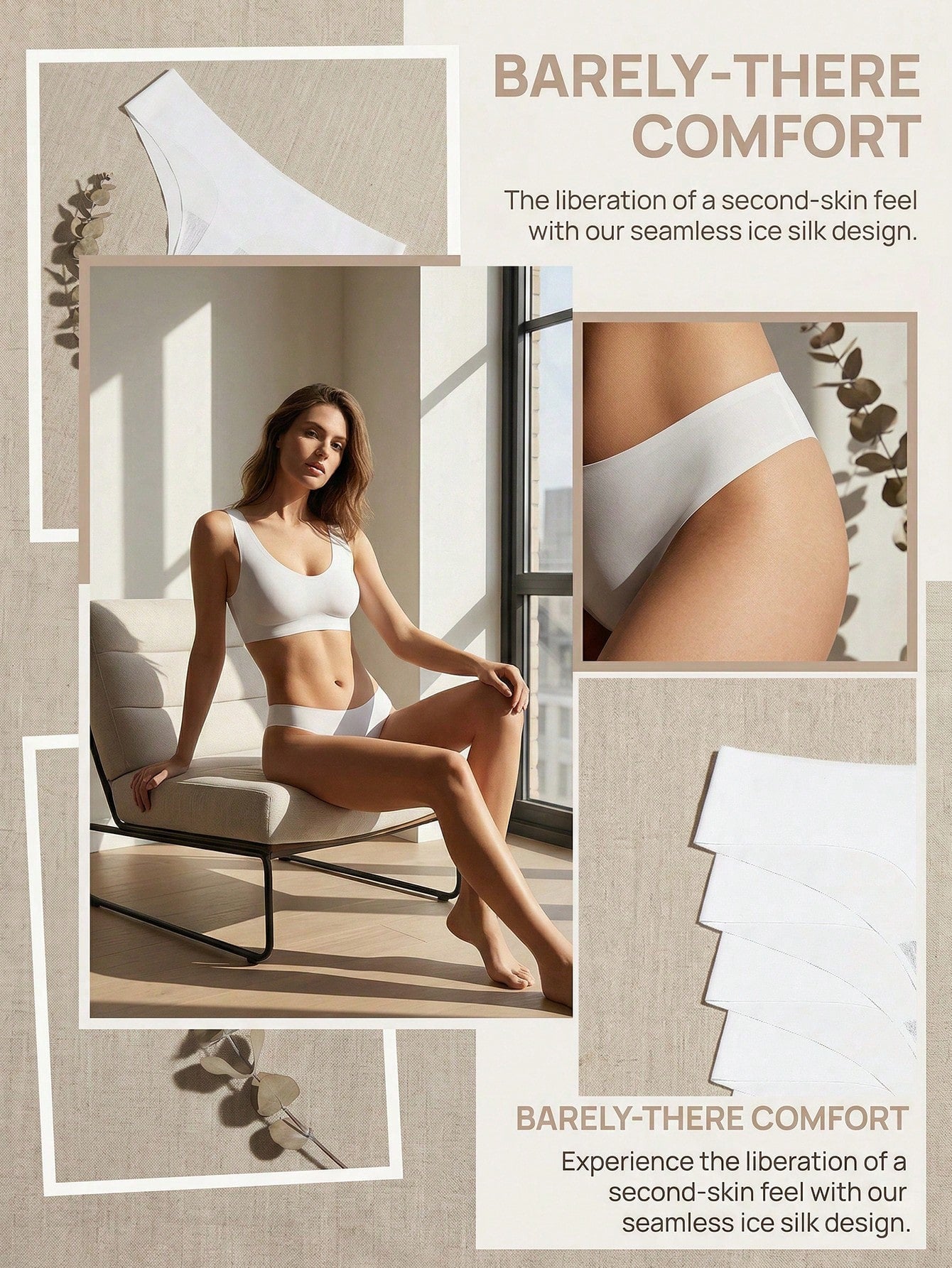 10-Pack Seamless Thong Panties | Low-Rise Stretch Nylon Blend | Maillard Tone Minimalist Colors
