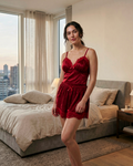 2-Piece Lace-Trim Cami Lounge Set | Solid V-Neck Sleepwear