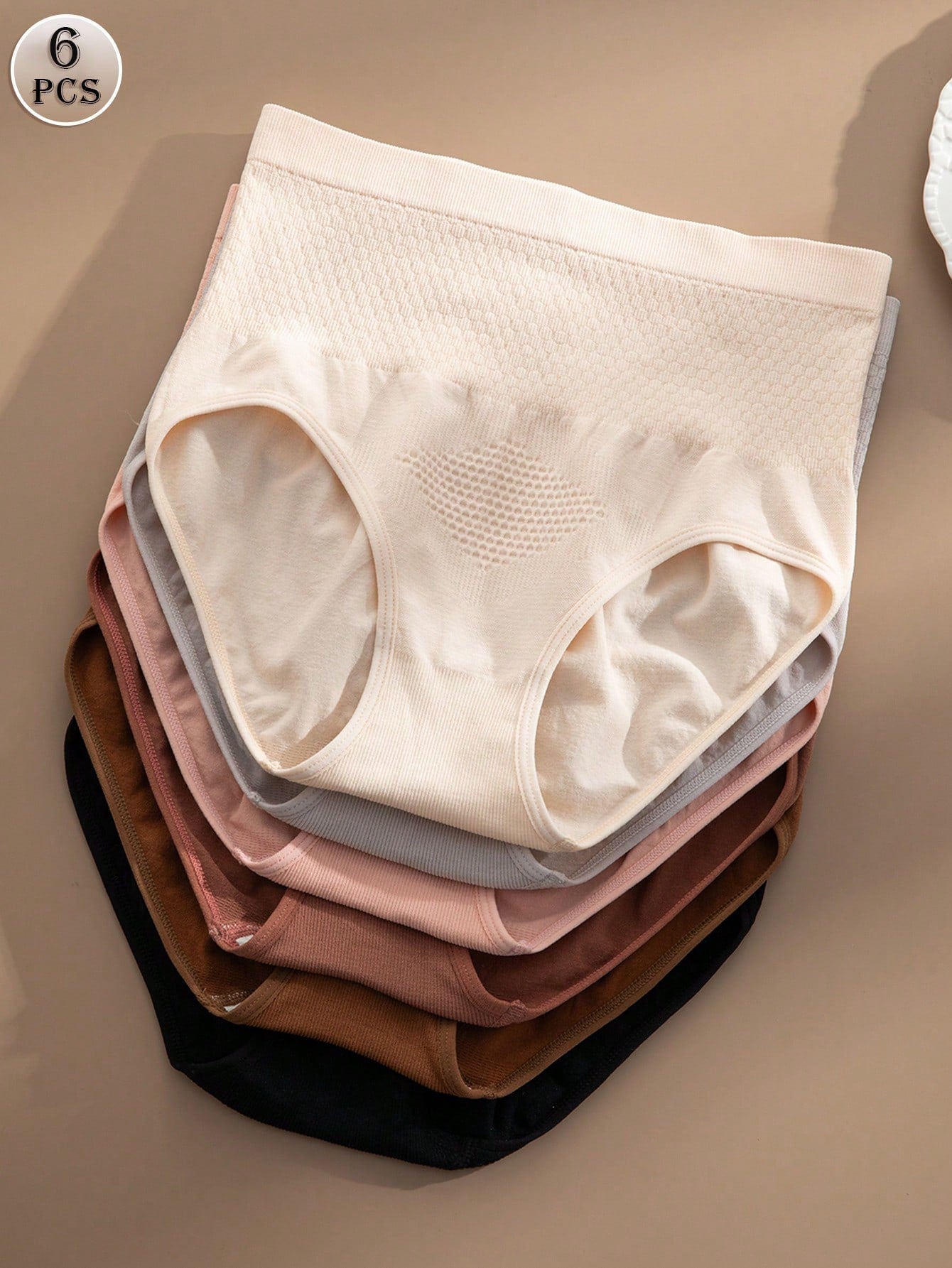 6-Pack High-Waisted Seamless Briefs | Soft Stretch Comfort | Everyday No-Show Underwear