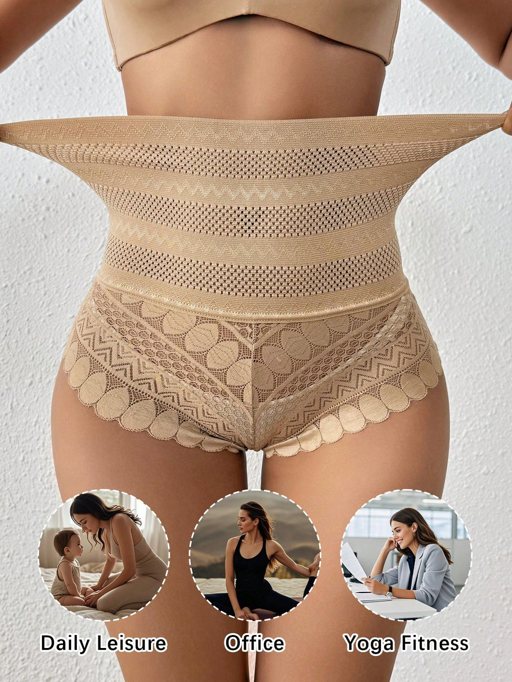 High-Waisted Tummy Control Shapewear Briefs – Seamless Butt Lifting & Waist Support Underwear