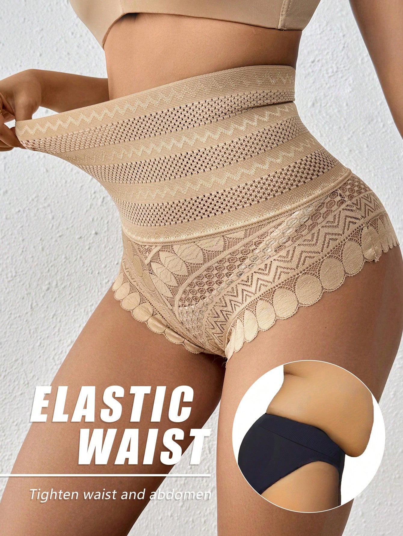 High-Waisted Tummy Control Shapewear Briefs – Seamless Butt Lifting & Waist Support Underwear