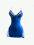 Milk Silk Lace-Trim Nightgown | Luxurious Wireless Chemise Sleepwear