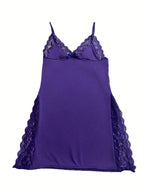 Milk Silk Lace-Trim Nightgown | Luxurious Wireless Chemise Sleepwear