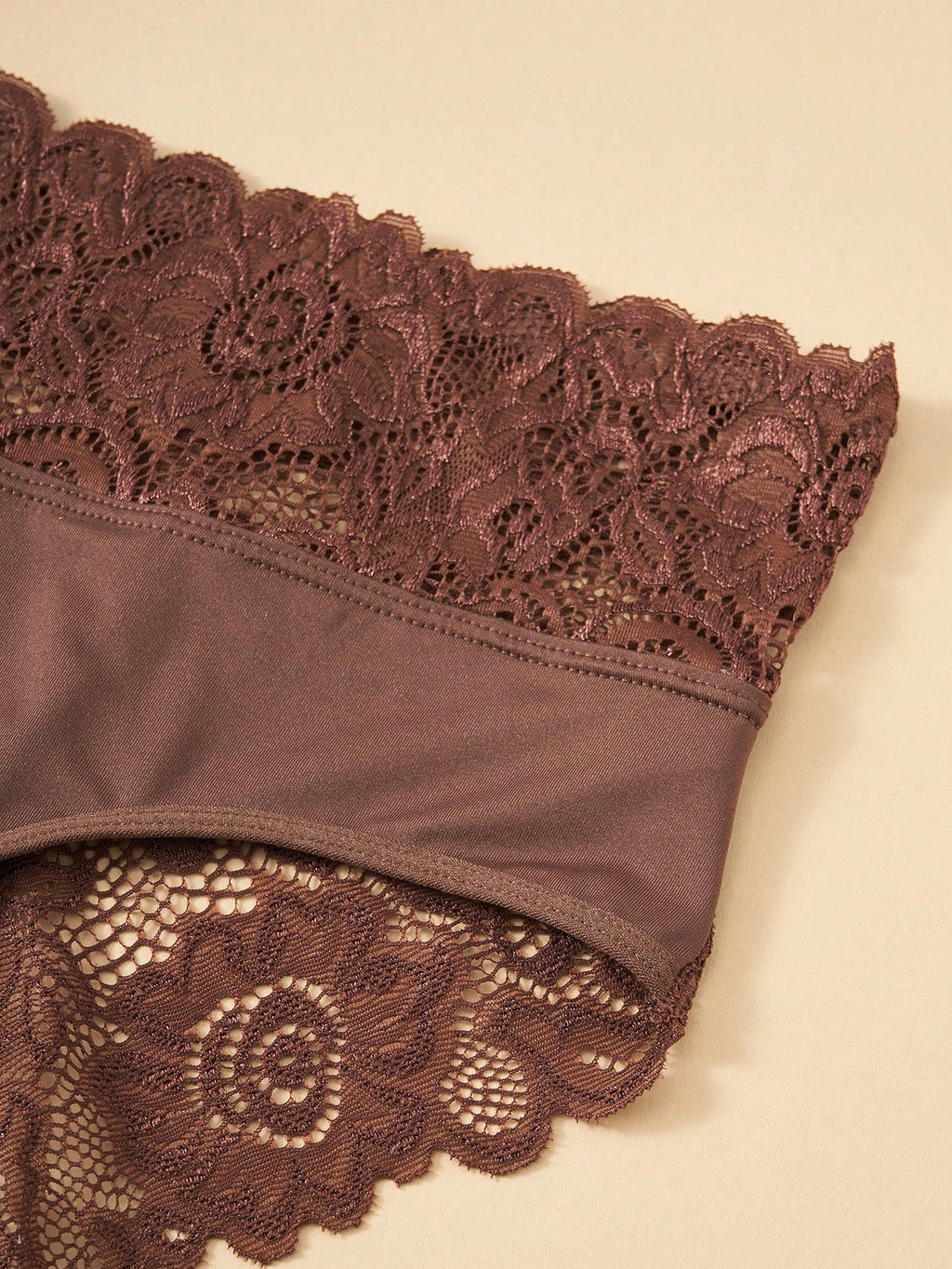 White High Waist Lace Trim Panties | Women's Casual Underwear