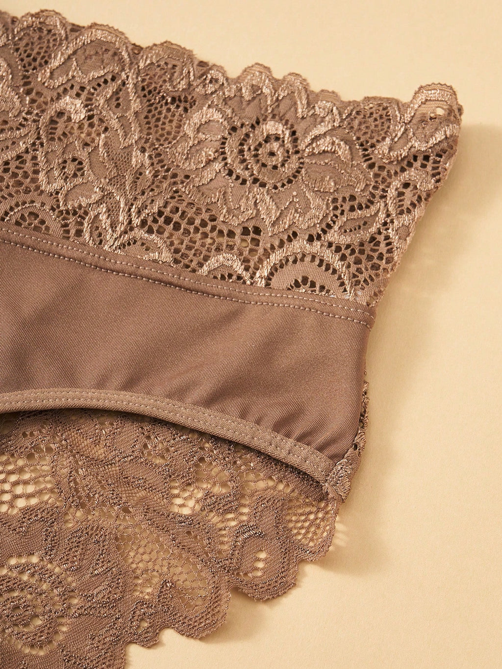 White High Waist Lace Trim Panties | Women's Casual Underwear