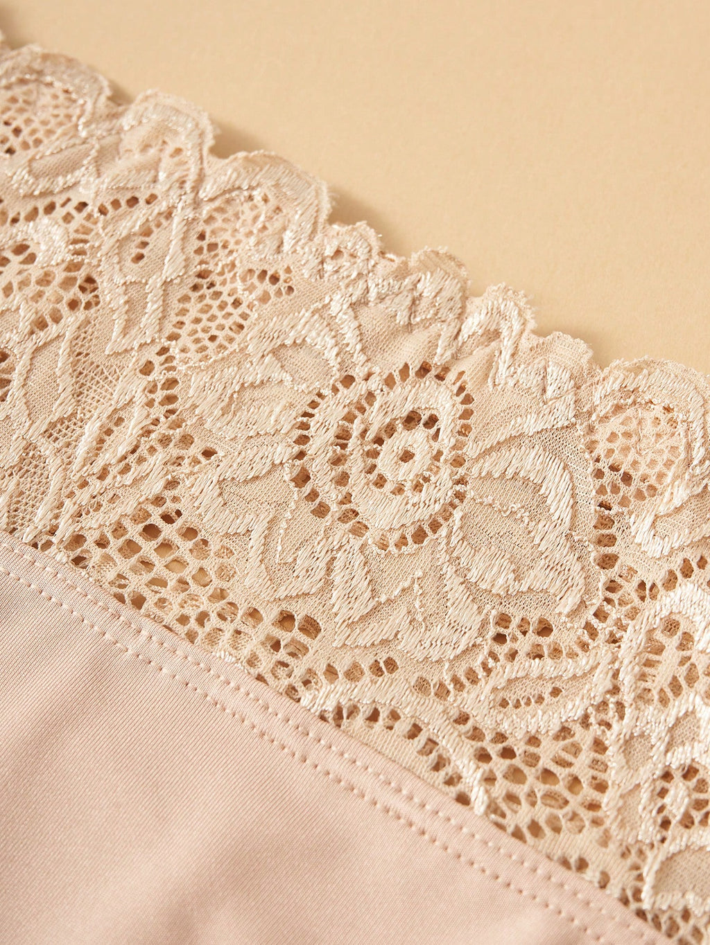 White High Waist Lace Trim Panties | Women's Casual Underwear