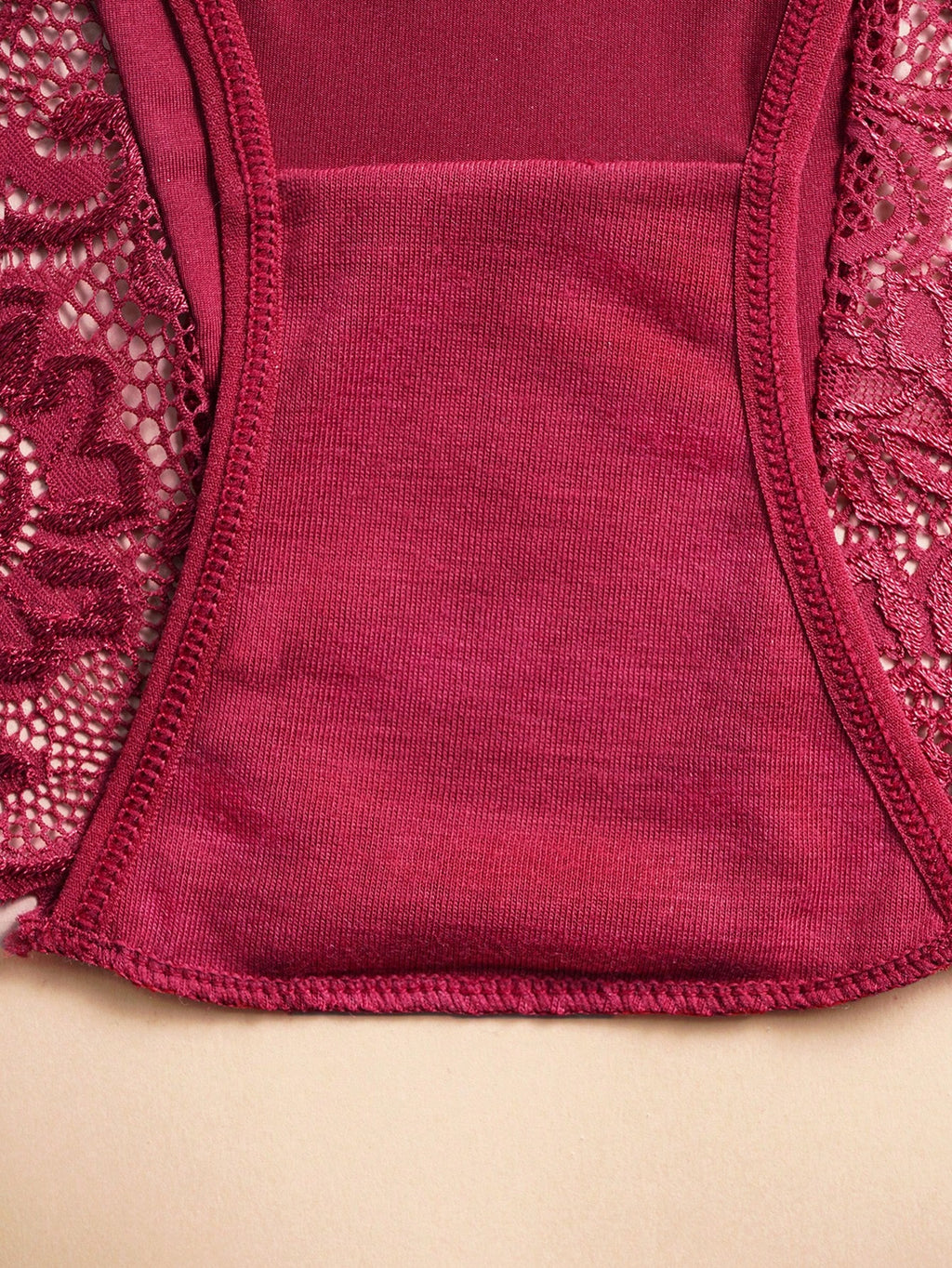 White High Waist Lace Trim Panties | Women's Casual Underwear