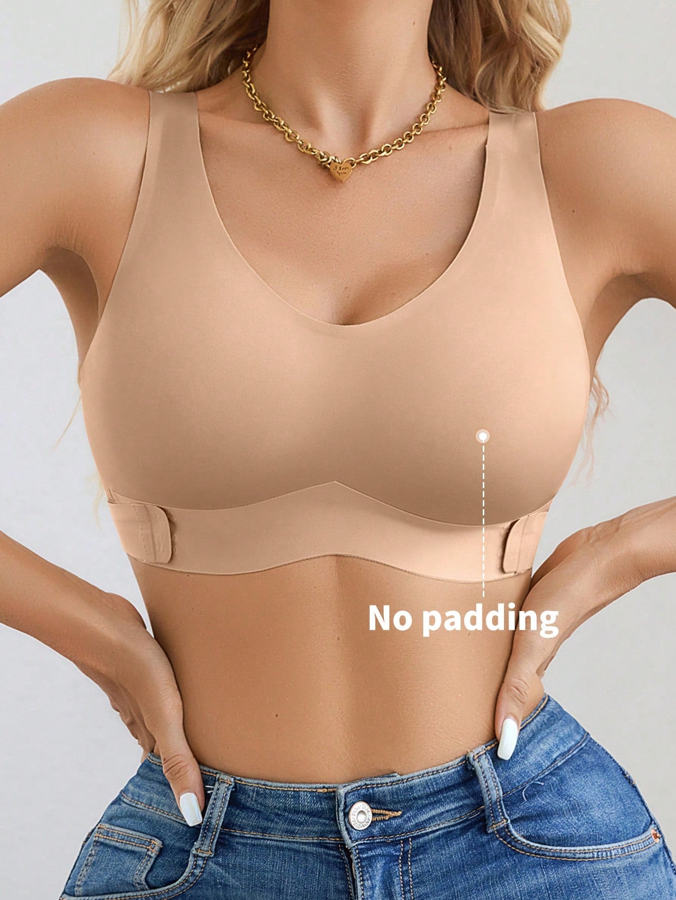 Women’s Seamless Bandeau Bra | Crisscross Back | Front Closure | Breathable Comfort | No Padding Sports Bralette