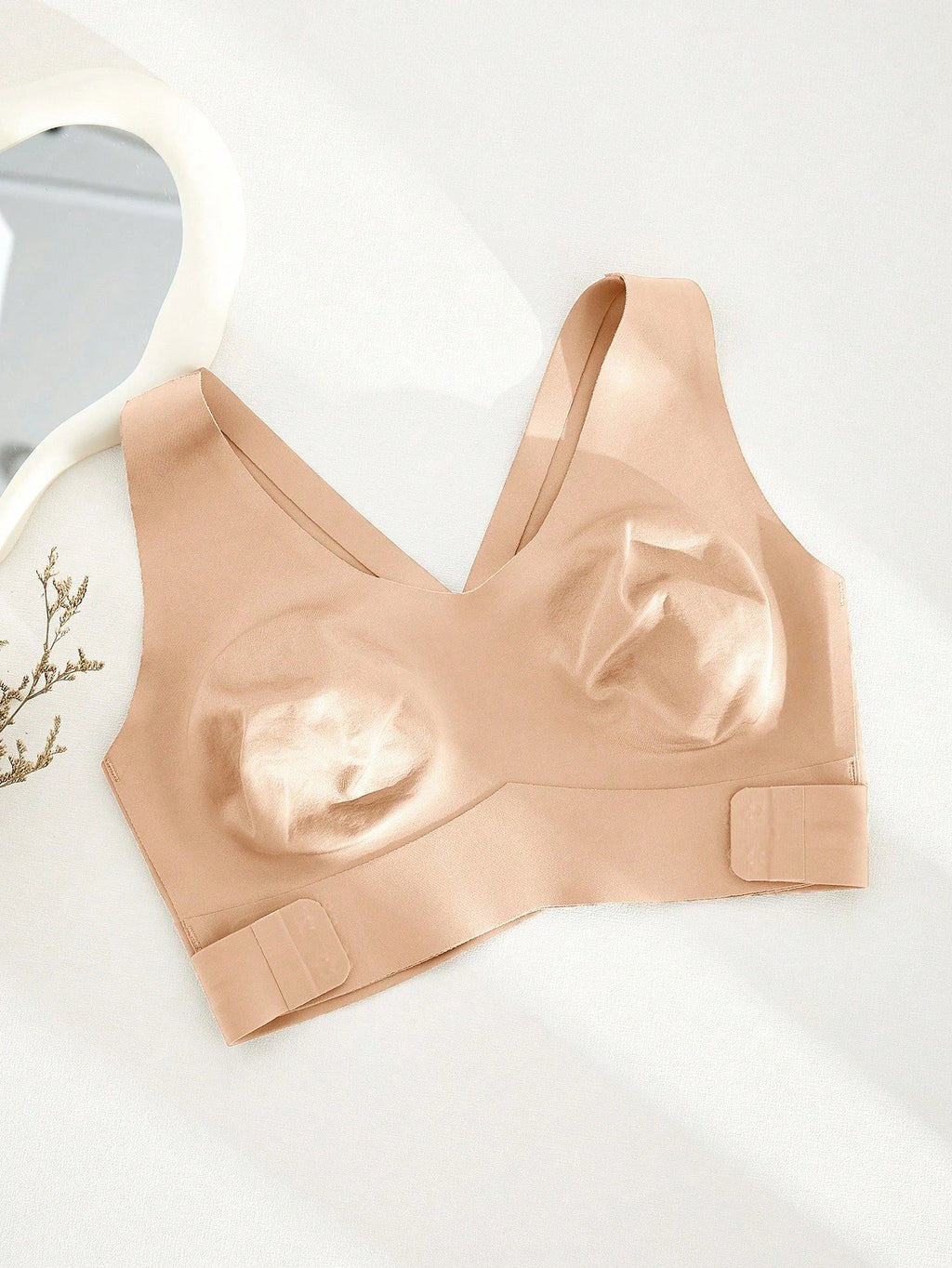 Women’s Seamless Bandeau Bra | Crisscross Back | Front Closure | Breathable Comfort | No Padding Sports Bralette