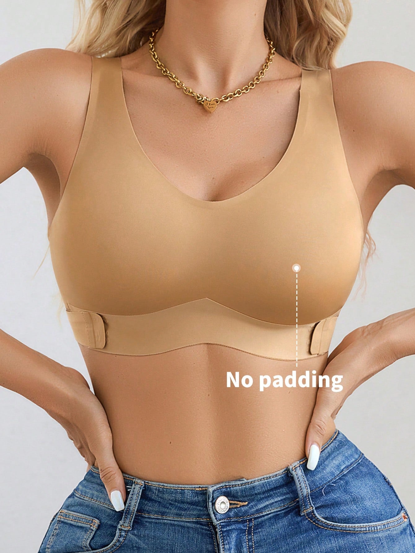 Women’s Seamless Bandeau Bra | Crisscross Back | Front Closure | Breathable Comfort | No Padding Sports Bralette