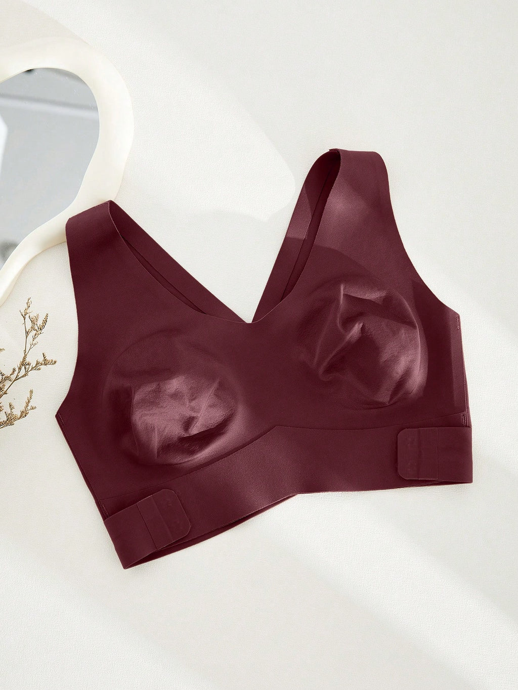Women’s Seamless Bandeau Bra | Crisscross Back | Front Closure | Breathable Comfort | No Padding Sports Bralette