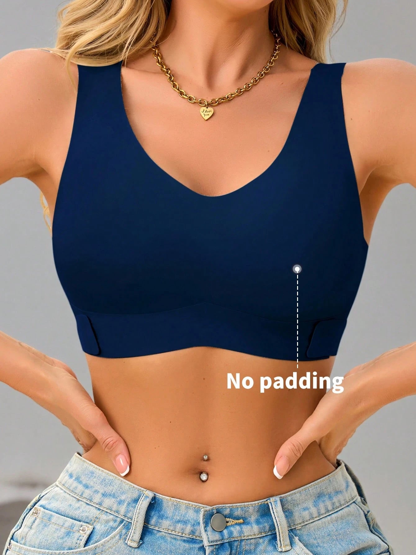 Women’s Seamless Bandeau Bra | Crisscross Back | Front Closure | Breathable Comfort | No Padding Sports Bralette