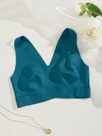 Women’s Seamless Bandeau Bra | Crisscross Back | Front Closure | Breathable Comfort | No Padding Sports Bralette