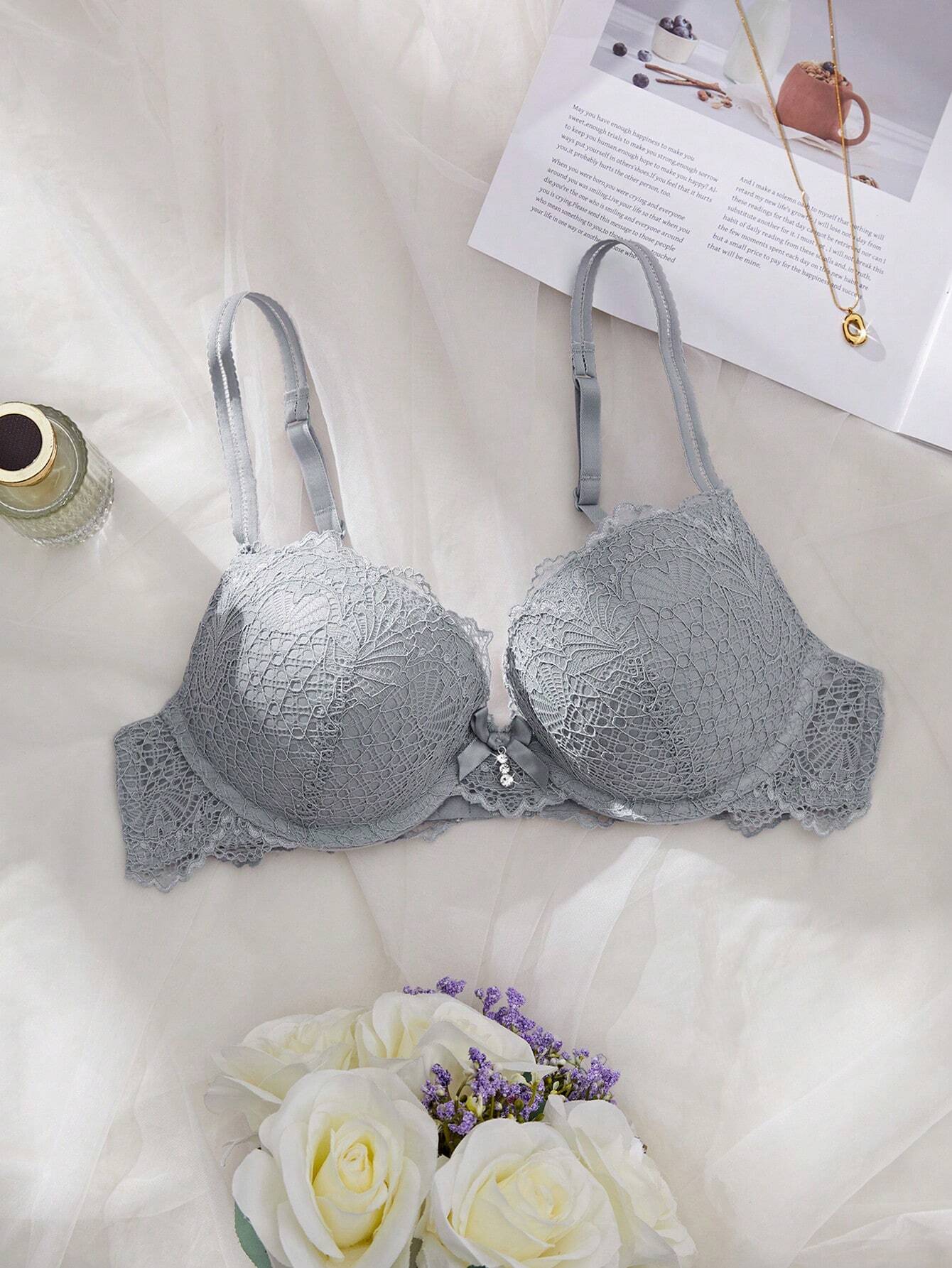Women’s Lace Padded Push-Up Underwire Bra | Lift & Support Lingerie