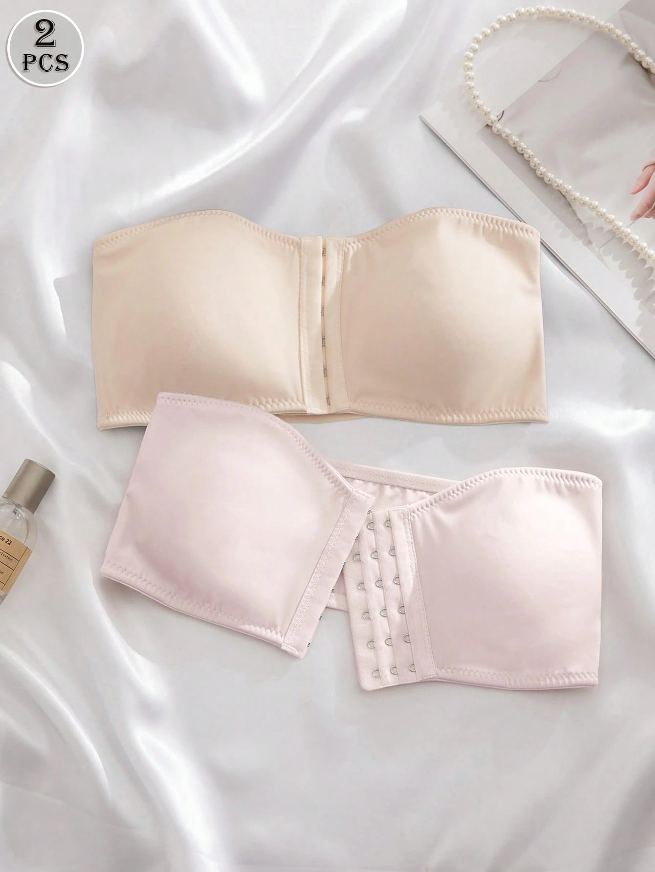 2-Pack Women’s Front Closure Padded Bras | Multicolor Comfort Bras | Easy Front Fastening | Soft Support Everyday Lingerie