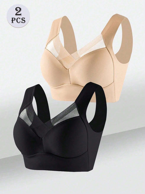 2-Pack Seamless Backless Bras | Wireless Fixed Cup Comfort | Everyday Invisible Lingerie