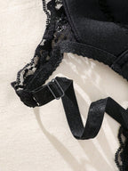 Women’s 2-Piece Floral Lace Underwire Bra Set | Sexy Sheer Lingerie Push-Up Bras
