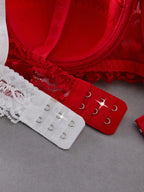Women’s 2-Piece Floral Lace Underwire Bra Set | Sexy Sheer Lingerie Push-Up Bras