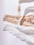 Women’s 2-Piece Floral Lace Underwire Bra Set | Sexy Sheer Lingerie Push-Up Bras