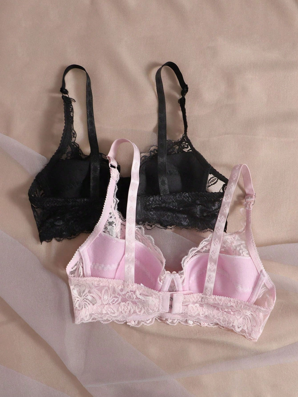 Women’s 2-Piece Floral Lace Underwire Bra Set | Sexy Sheer Lingerie Push-Up Bras