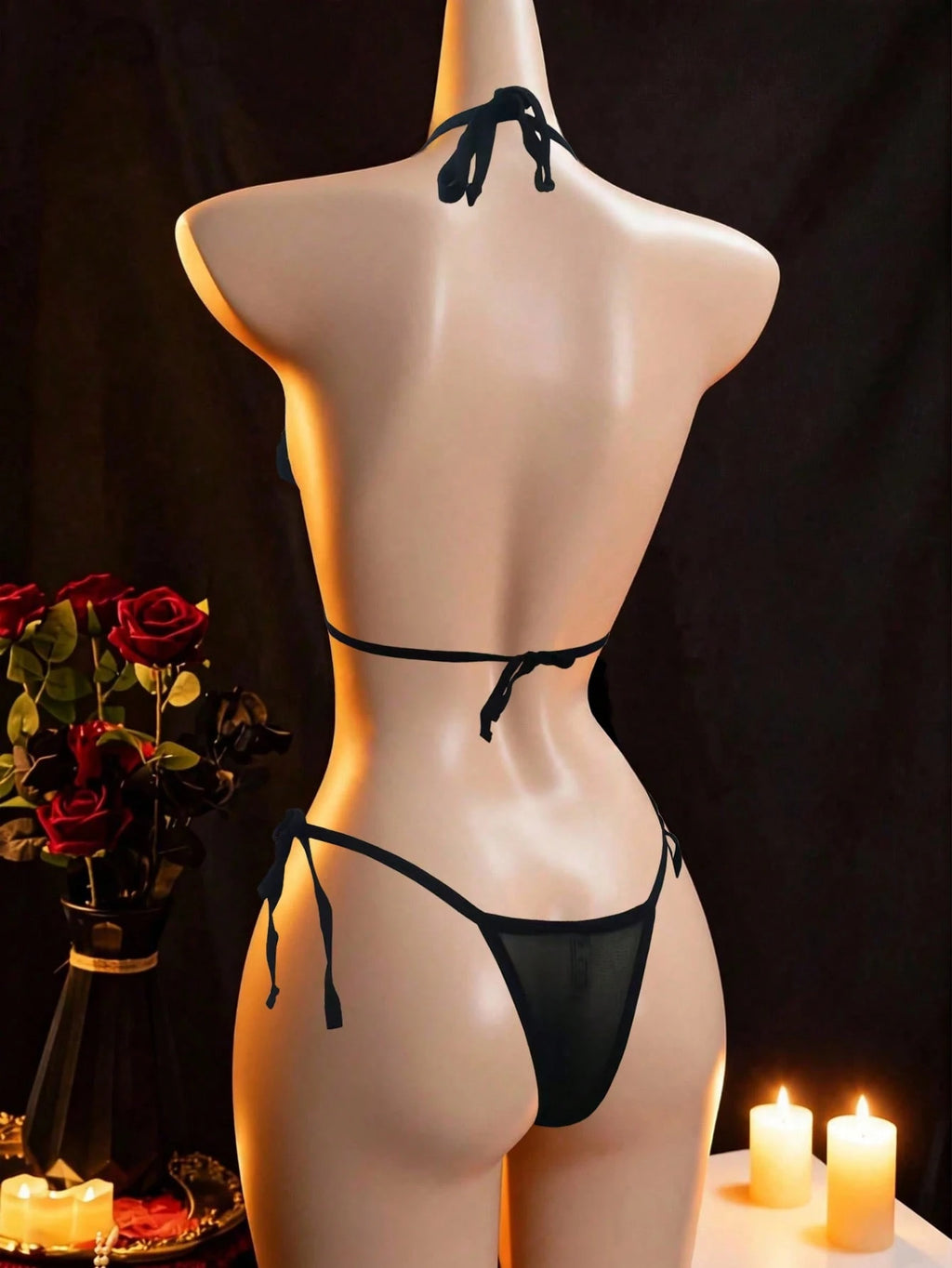 Women’s 2 Piece Lace Camisole and Dress Style Lingerie Set