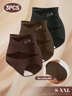 3PCS High Waist Tummy Control Seamless Panties