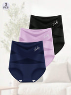 3PCS High Waist Tummy Control Seamless Panties