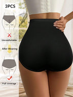 3PCS High Waist Tummy Control Seamless Panties