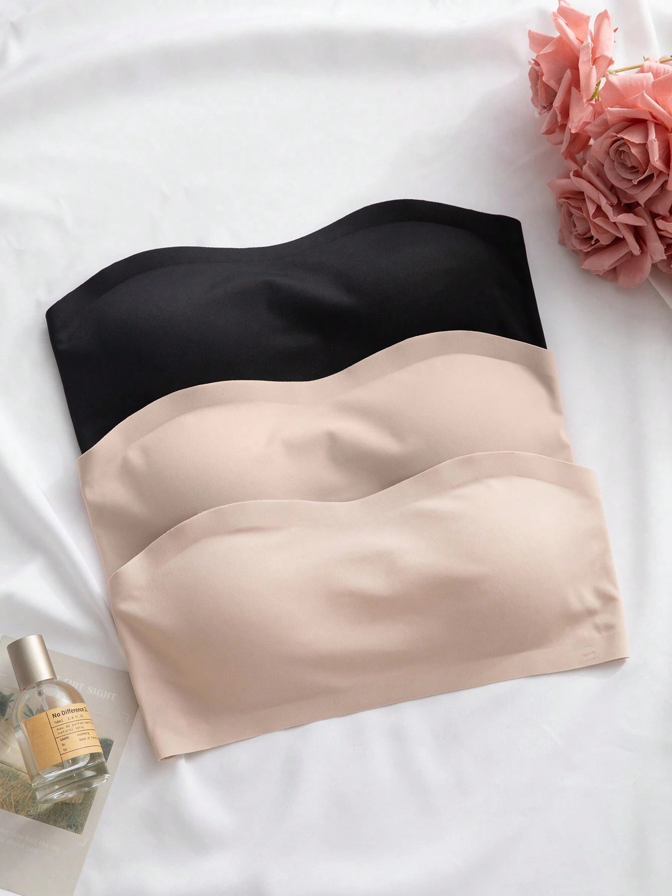 3-Pack Strapless Seamless Bras | Wireless Comfortable Fit | Multi-Color Everyday Wear