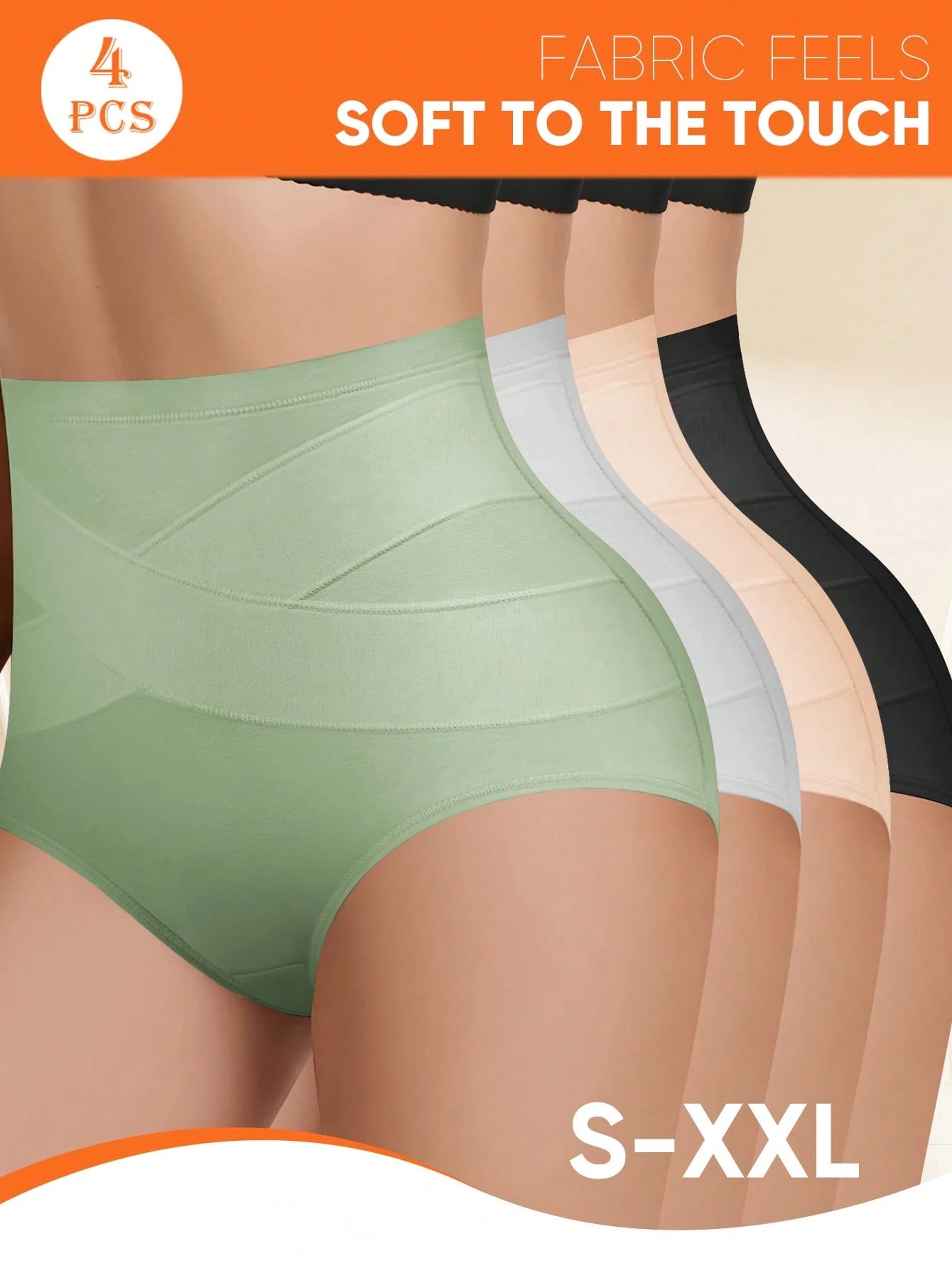 4-Pack High Waist Maternity Support Underwear | Seamless Tummy Control Panties | Stretch Activewear