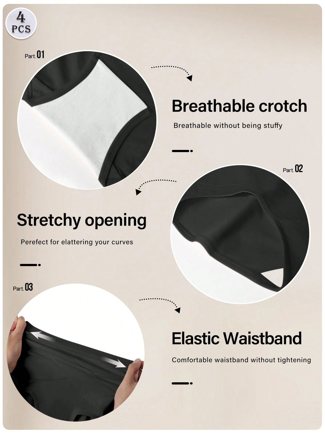 4-Pack High Waist Maternity Support Underwear | Seamless Tummy Control Panties | Stretch Activewear