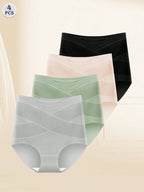 4-Pack High Waist Maternity Support Underwear | Seamless Tummy Control Panties | Stretch Activewear
