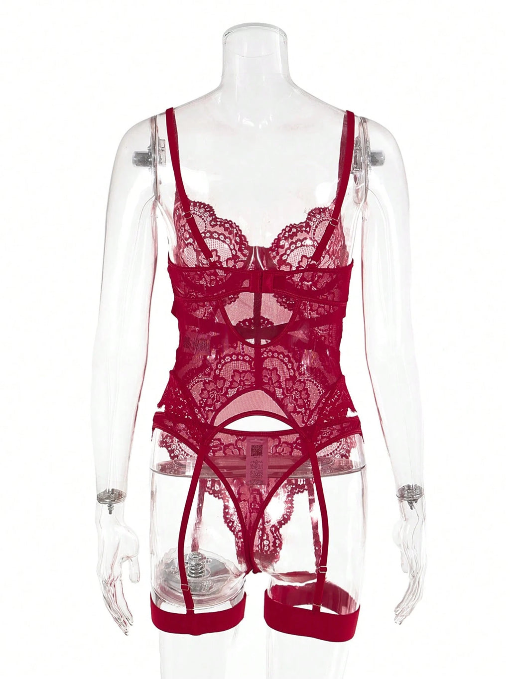 Women’s Lace Trim 4 Piece Lingerie Set, Chic Bra & Panty Outfit