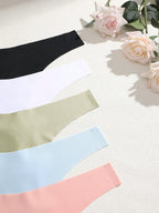 5-Pack Women’s Seamless Thong Panties – Low Rise, Soft & Comfortable