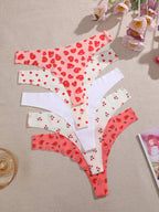 5-Pack Women’s Seamless Thong Panties – Low Rise, Soft & Comfortable