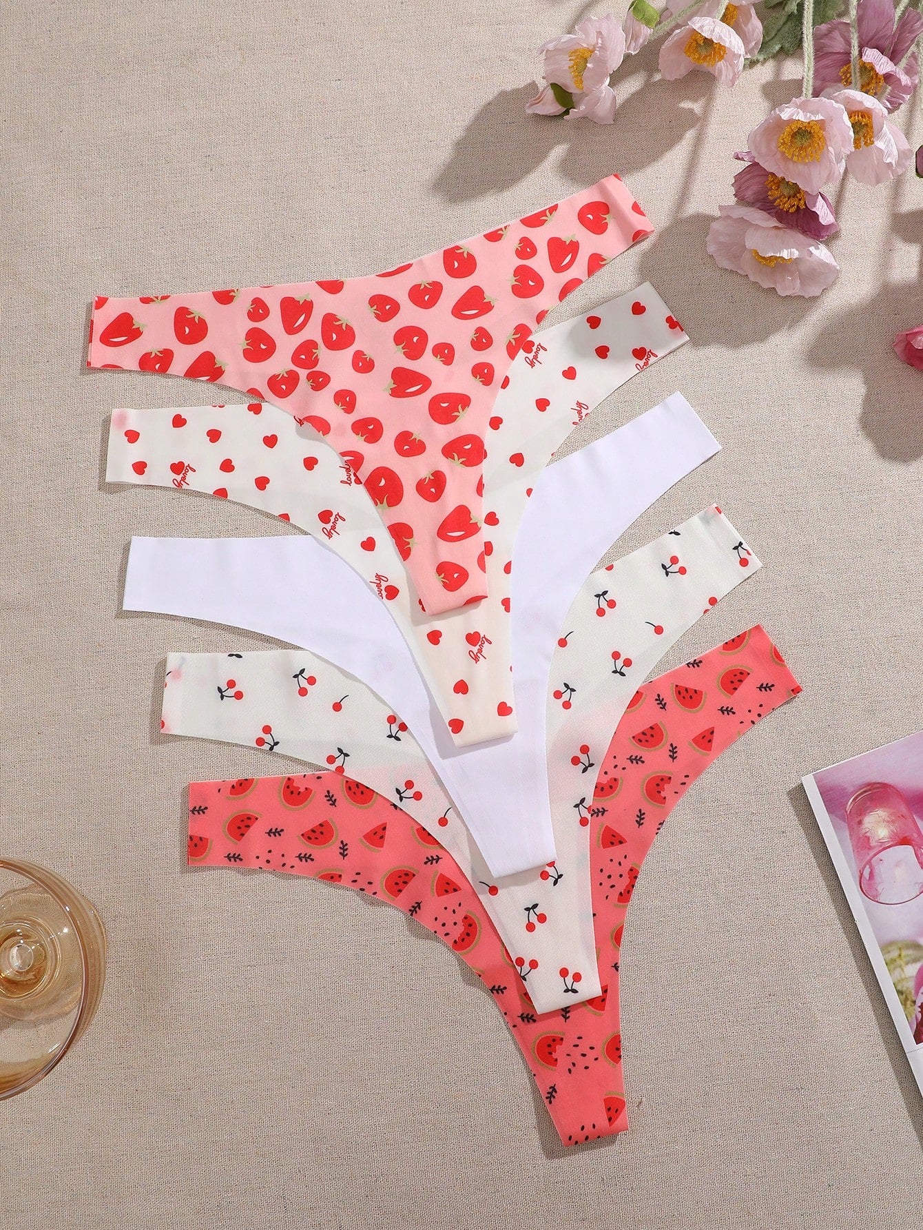 5-Pack Women’s Seamless Thong Panties – Low Rise, Soft & Comfortable