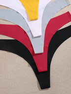 5-Pack Women’s Seamless Thong Panties – Low Rise, Soft & Comfortable