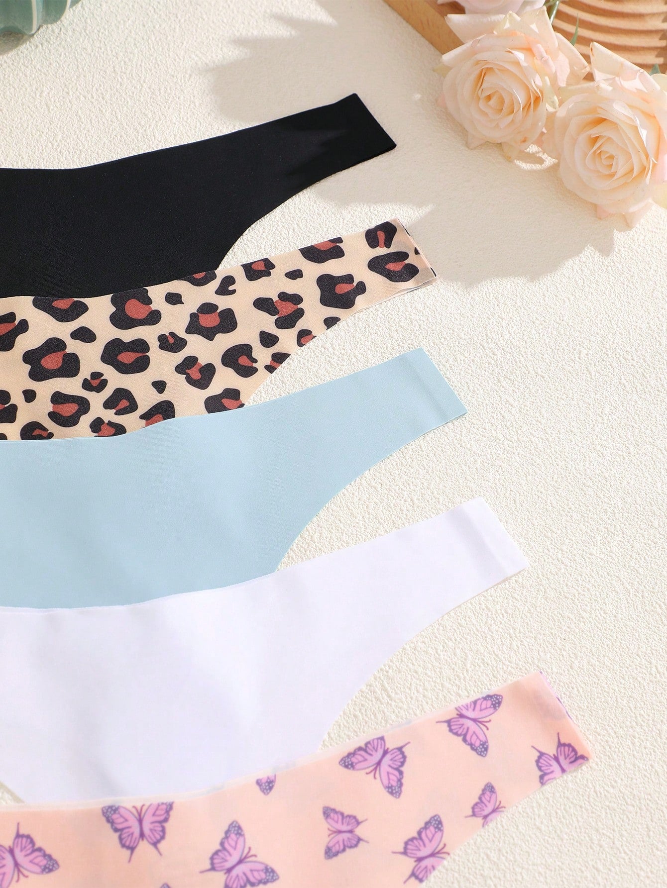 5-Pack Women’s Seamless Thong Panties – Low Rise, Soft & Comfortable