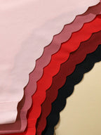 5-Pack Seamless Panties | Wavy Hem Soft Stretch Comfort | Red & Black Everyday Underwear
