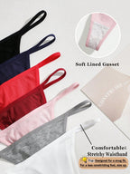 7-Pack Low Rise Seamless Ribbed Thongs