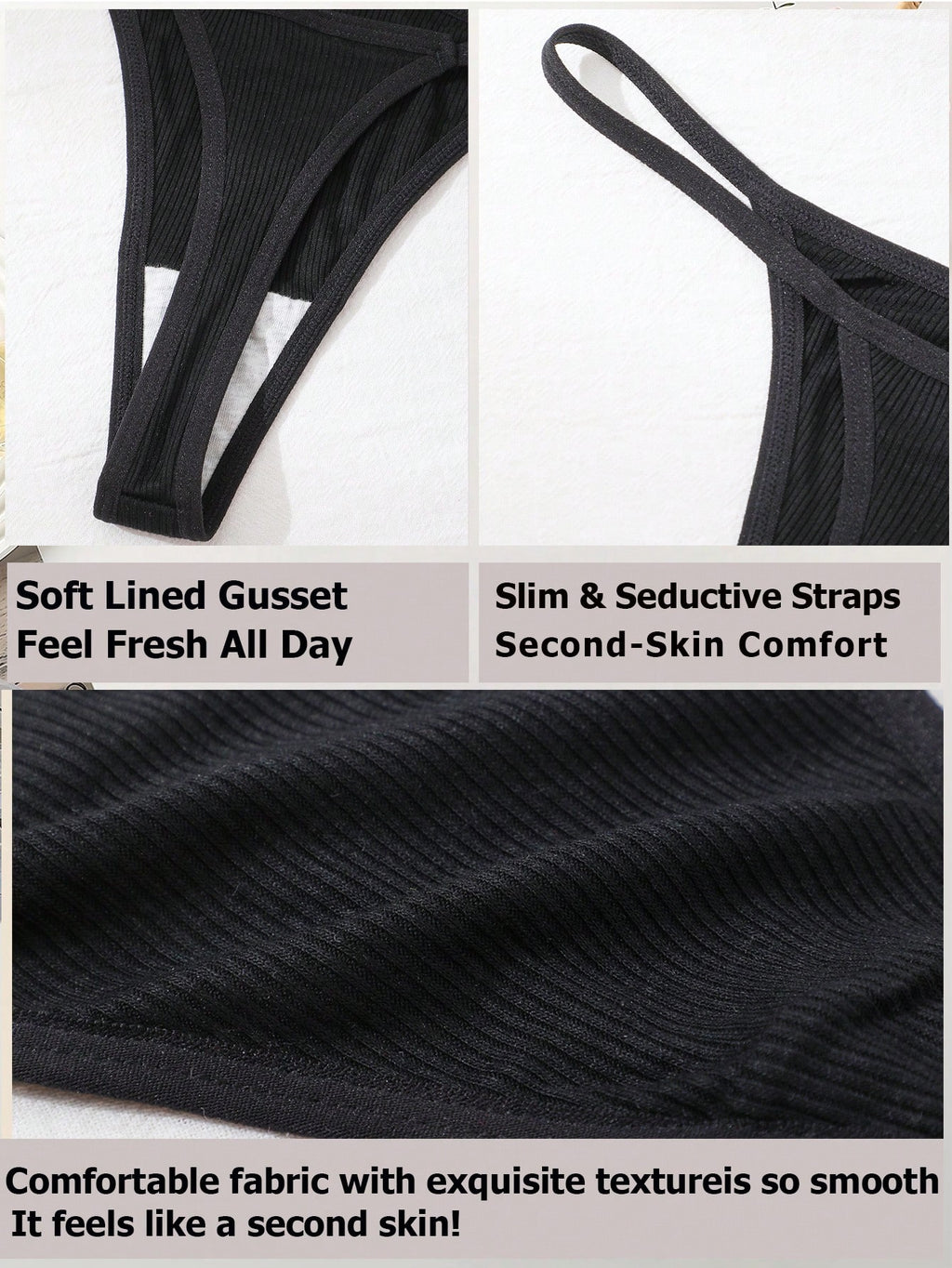 7-Pack Low Rise Seamless Ribbed Thongs