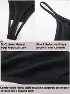 7-Pack Low Rise Seamless Ribbed Thongs
