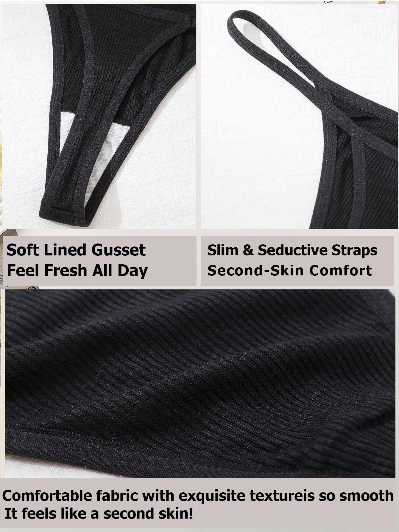 7-Pack Low Rise Seamless Ribbed Thongs