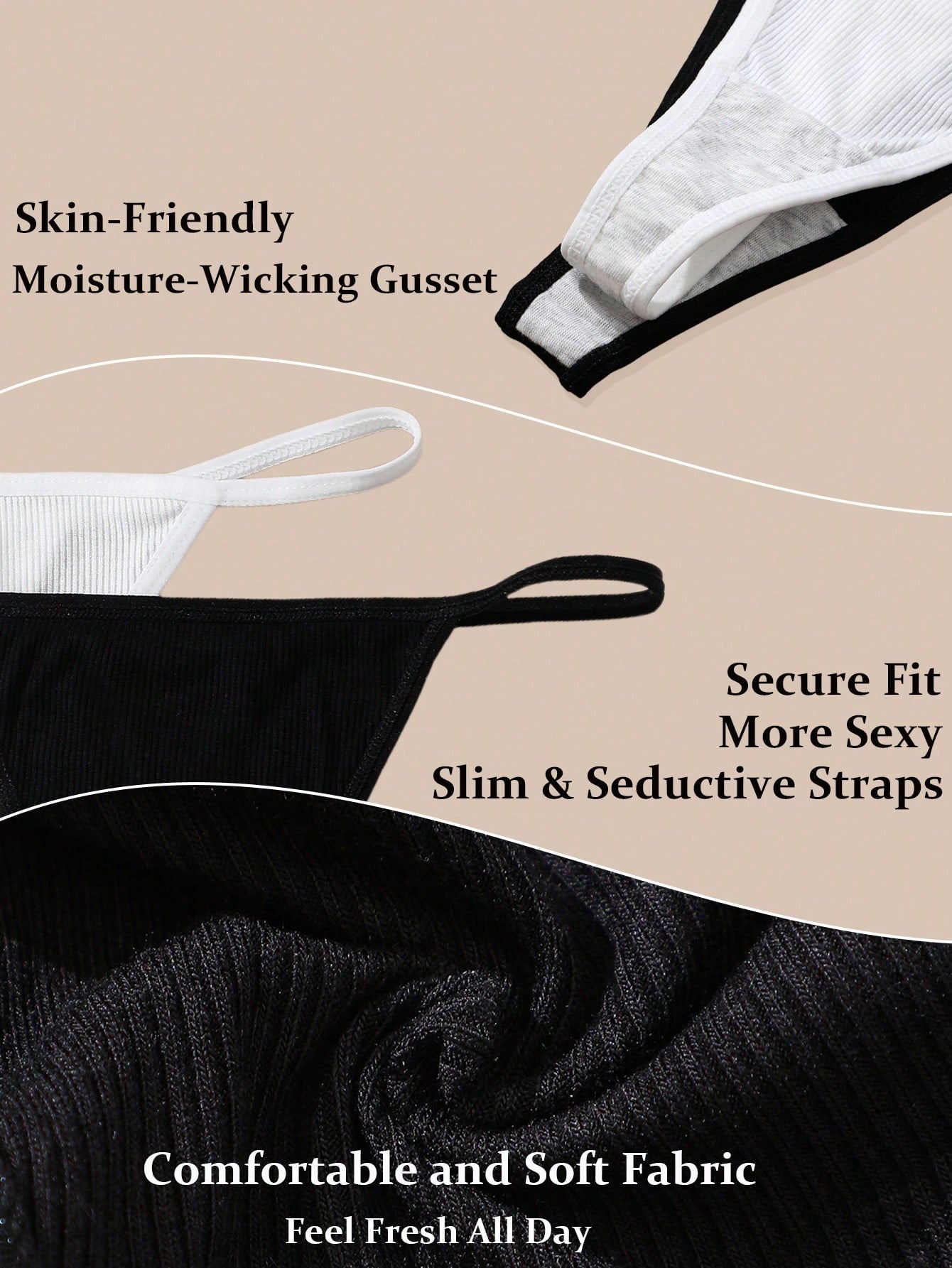 7-Pack Low Rise Seamless Ribbed Thongs