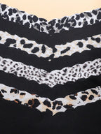 8-Pack Seamless Triangle Panties | Wavy Trim Leopard & Solid Colors | Soft Comfortable Everyday Underwear