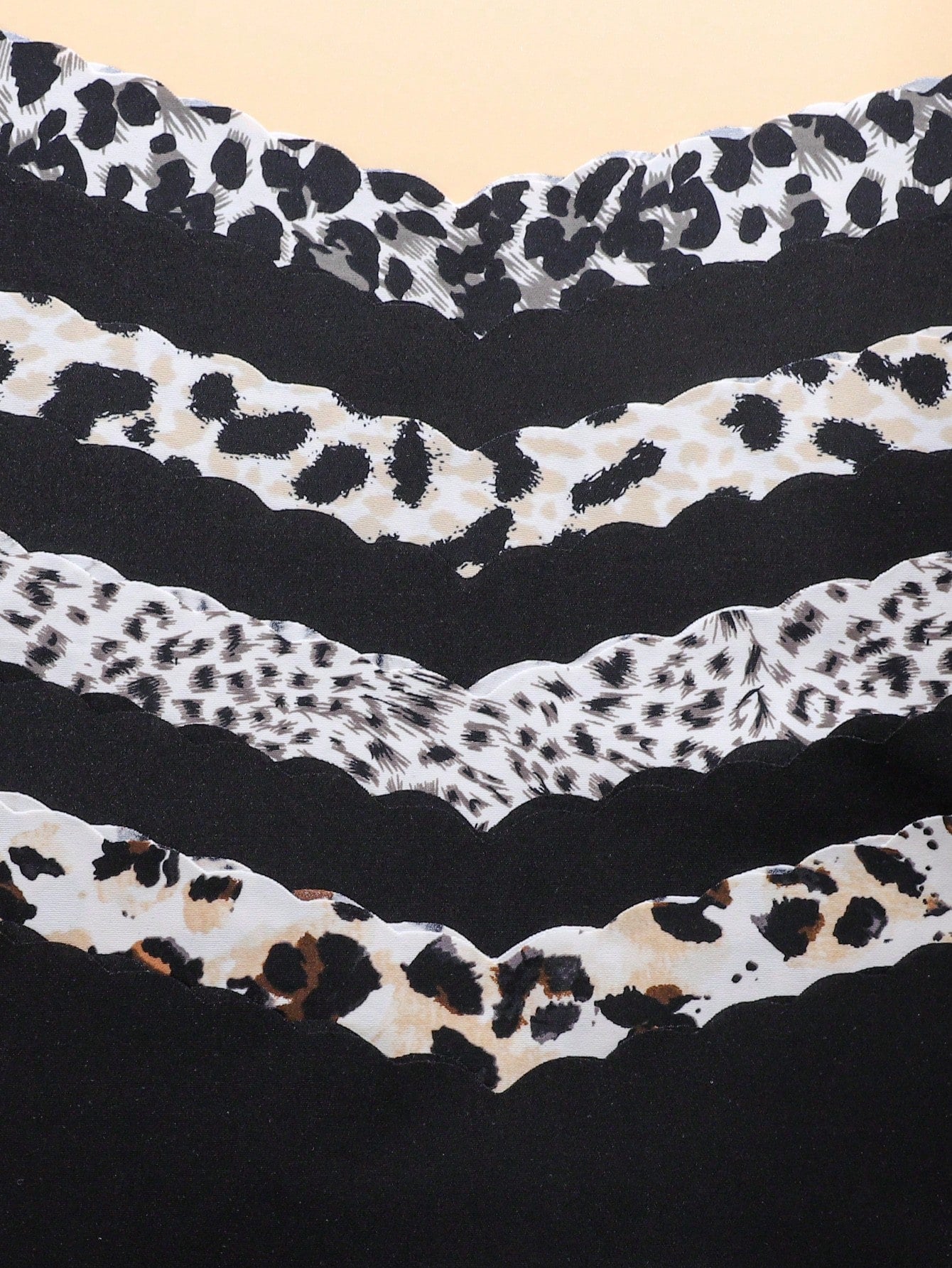 8-Pack Seamless Triangle Panties | Wavy Trim Leopard & Solid Colors | Soft Comfortable Everyday Underwear
