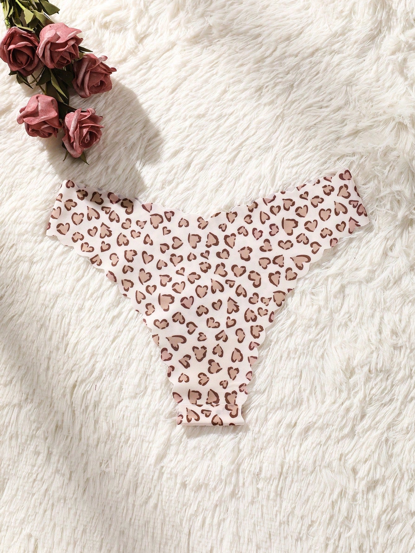 8-Pack Seamless Triangle Panties | Wavy Trim Leopard & Solid Colors | Soft Comfortable Everyday Underwear