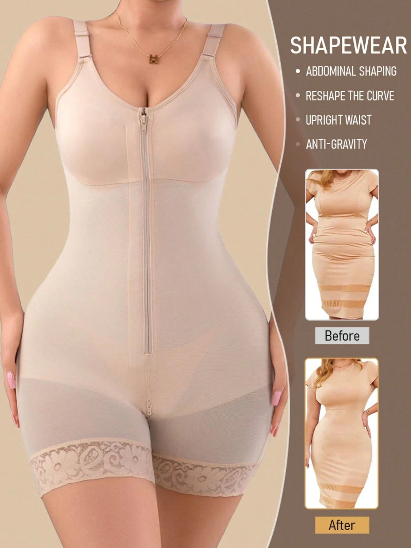 Minimalist Seamless Shaping Jumpsuit | Targeted Abdominal Control